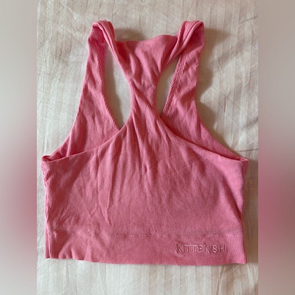 Pink Kittenish racerback tank